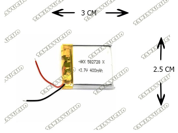 &u+ BATERIA AURICULAR DRON PARLANTE 3.7V 400MAH 582728